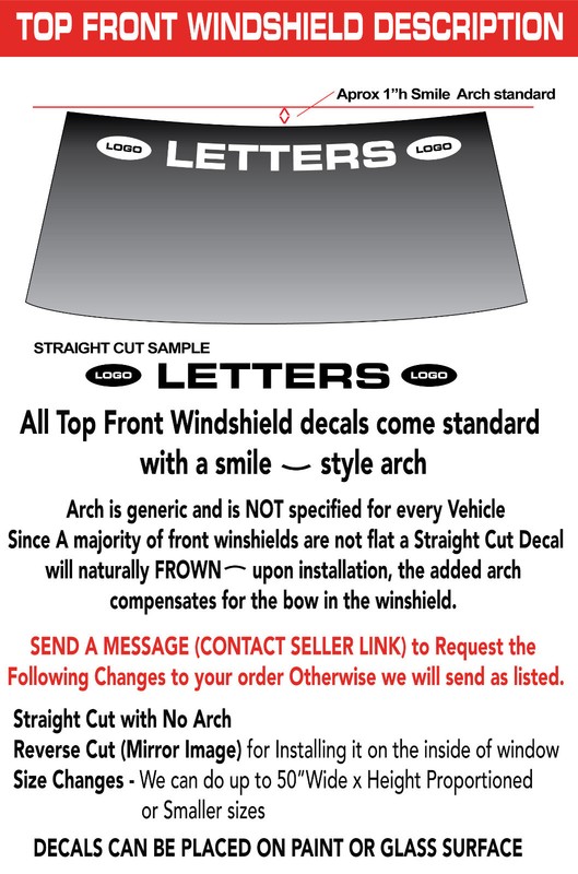 PONTIAC "WORD" WINDSHIELD DECAL STICKER 44"w x4"h in ANY 1 COLOR gallery