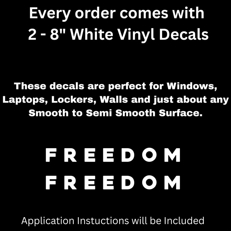 Charlie Kirk FREEDOM 2-PACK 8" Vinyl Decals. True American Patriot. gallery