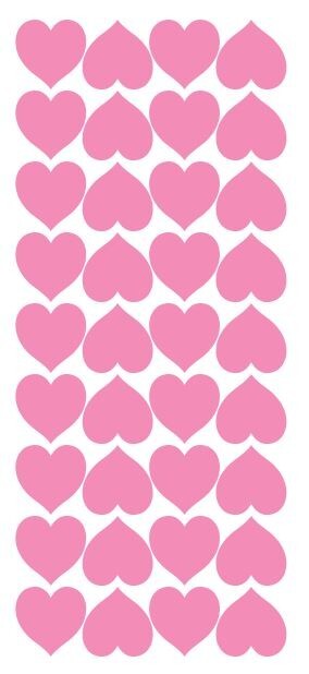 Pink Heart Hearts Stickers Sticker 1″ DC20-045