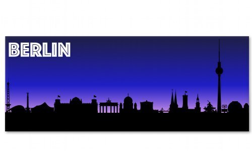 Berlin Night Skyline Car Vinyl Sticker – SELECT SIZE