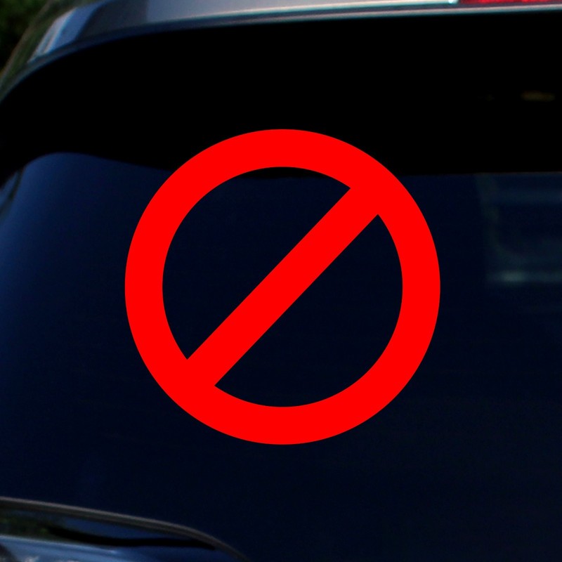 No Decals Buy 1 Get 1 Free Not Symbol Sticker