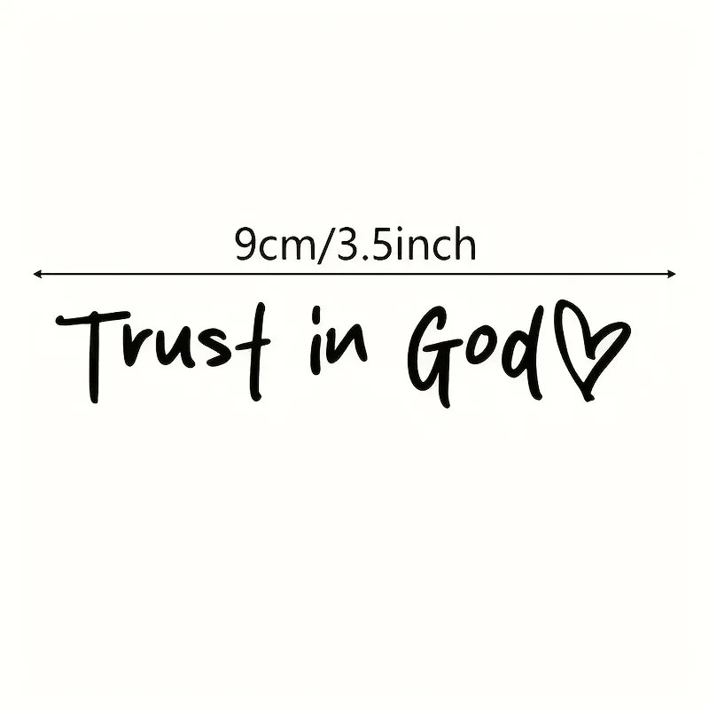 2 Pack Trust In God Vinyl Stickers White & Black Decals Religious Christian Gift gallery