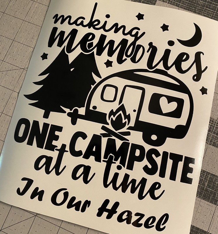 Vinyl Decal - Making Memories One Campsite At A Time (May Customize w/ Name) gallery