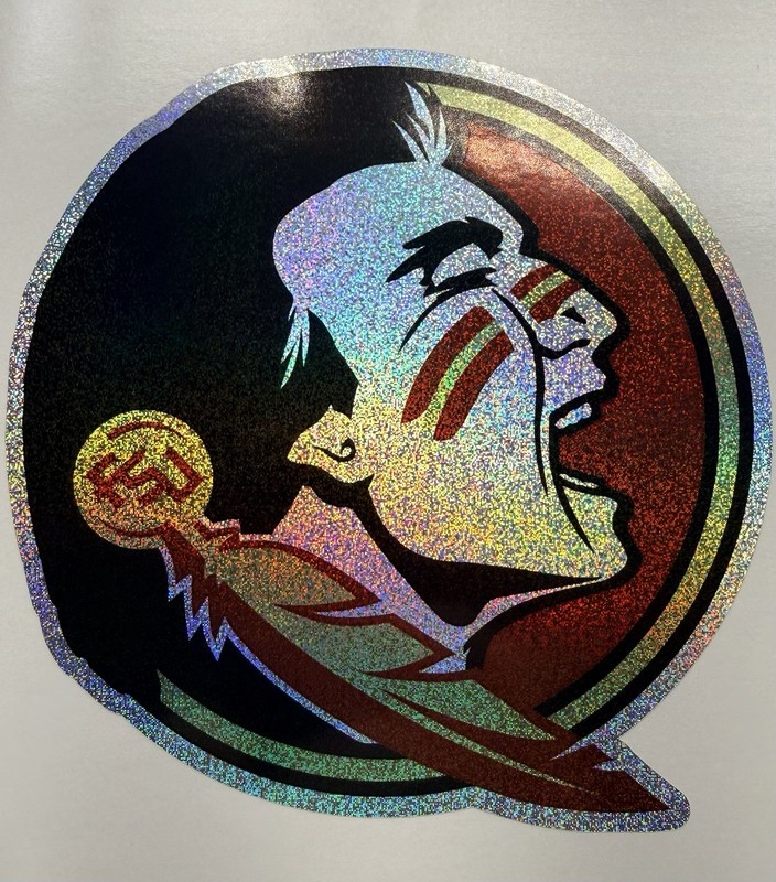 Florida State Seminoles FSU Holographic Tiny Sparkle Vinyl Decal