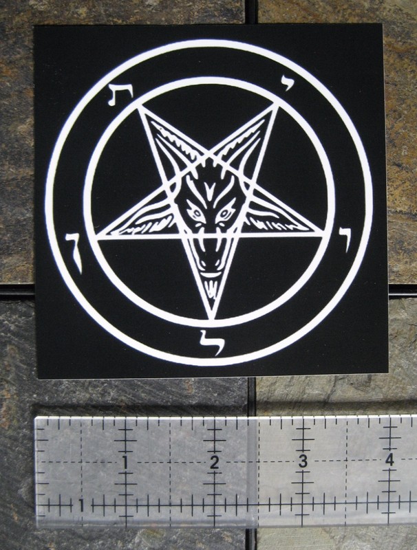 4×4″ Pentagram Sticker – Decal Bumper Occult Baphomet Satanic Satan Leviathan