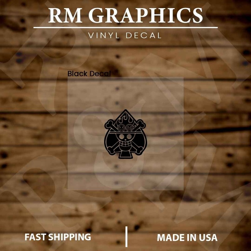 One Piece | Jolly Roger | Spade Pirate | Anime | Vinyl Decal Sticker