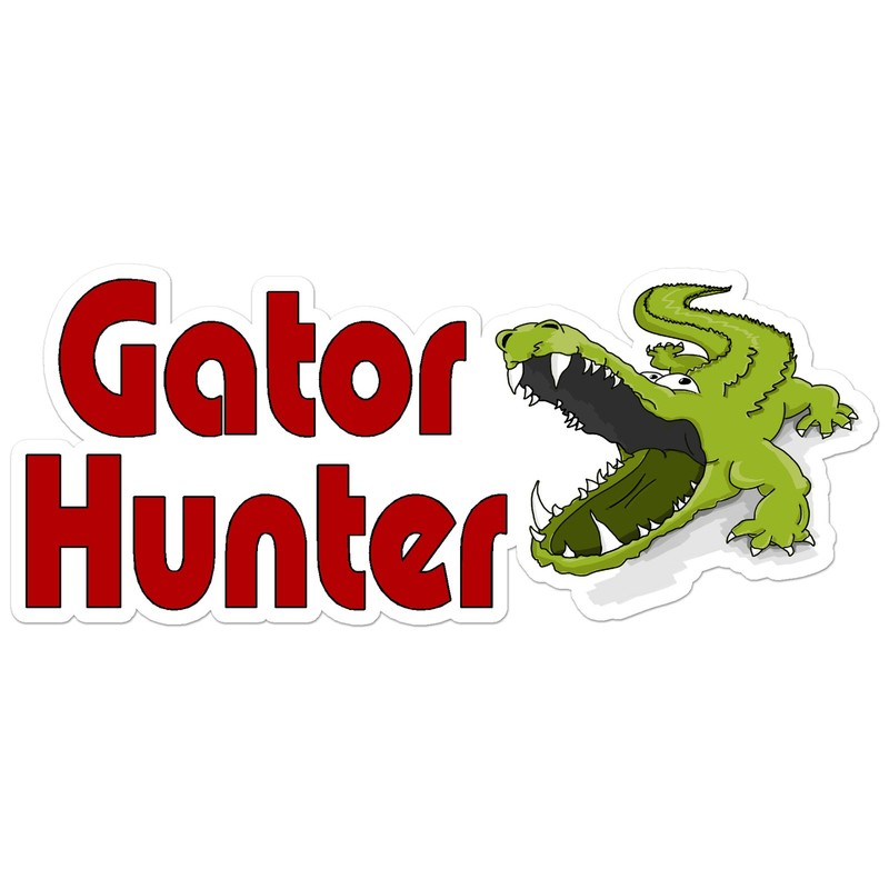 Gator Hunter - Vinyl Decal Sticker - Car Window Laptop - ebn8281