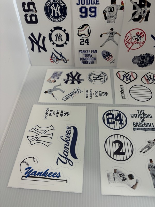 MLB New York Yankees Sticker Pack, 9 Sheets with Aaron Judge #99 Fan Decals gallery