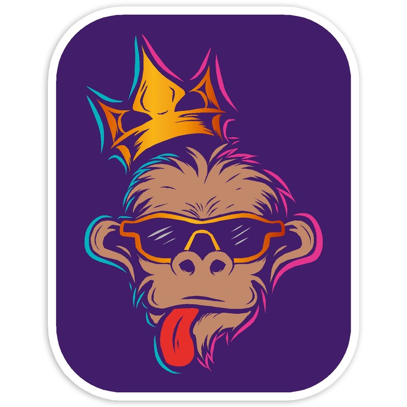 Monkey King Crown – Vinyl Decal Sticker – Car Window Laptop – ebn8012