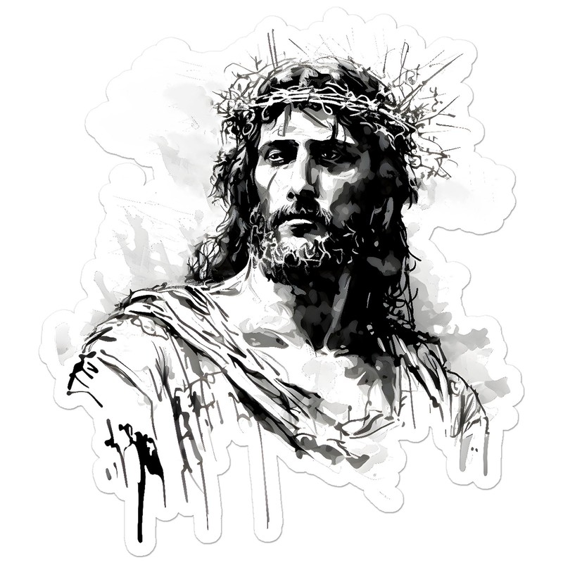 Jesus Crown Thorns Vinyl Decal Sticker – ebn9939