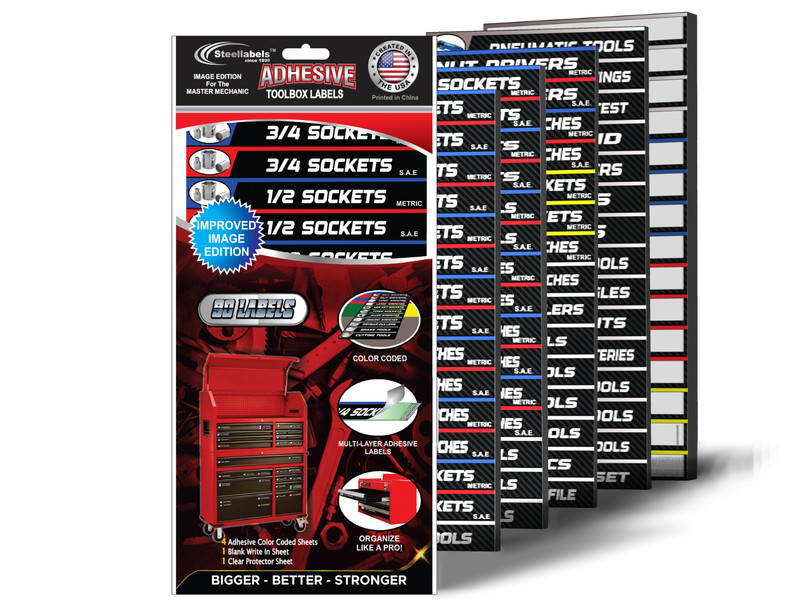 Ultimate Adhesive Toolbox Label Set – 90 Labels – Organize Box Drawers & Tools