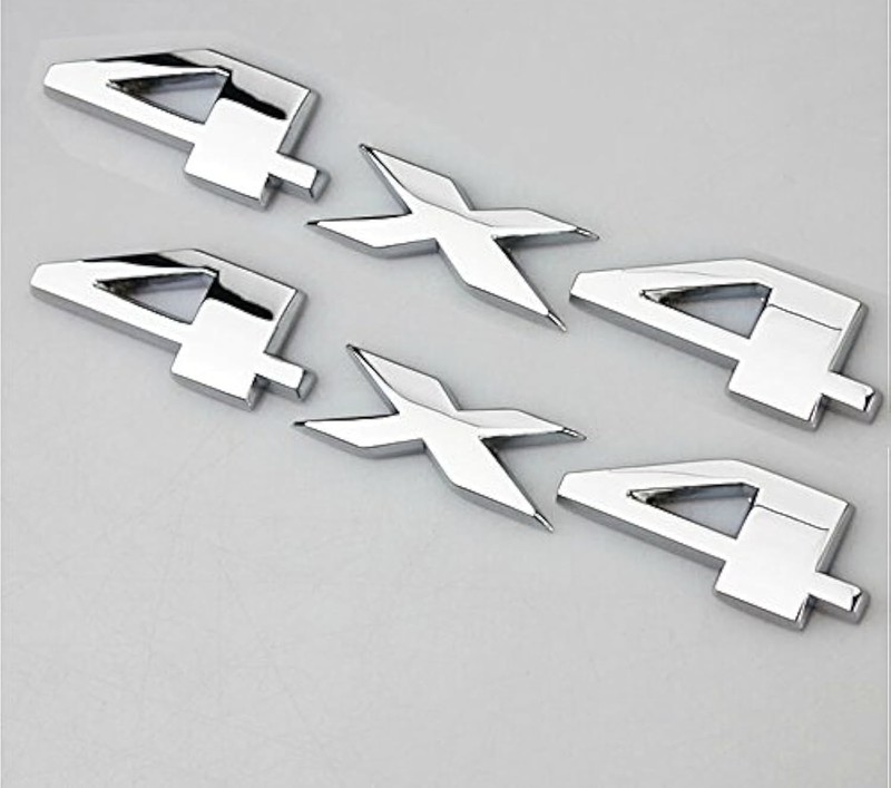 Luxury 2-Piece 3D Chrome 4x4 Logo Emblem Set for All Vehicles - Easy Install gallery