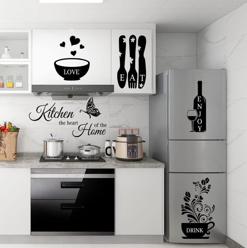 Kitchen Wall Stickers Dining Room Quotes Decals The Kitchen The Heart Home gallery