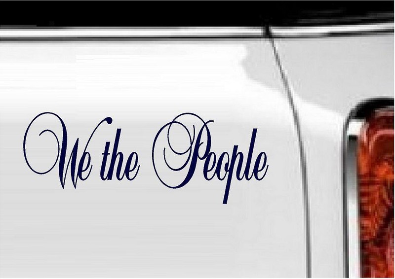 We the People Vinyl Decal Home Décor 3″ x 8″