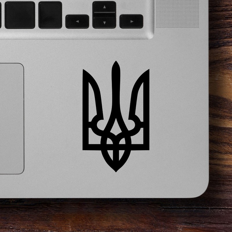 Ukrainian Coat of Arms Vinyl Decal Tryzub Trident Sticker Car Laptop Window Wall gallery