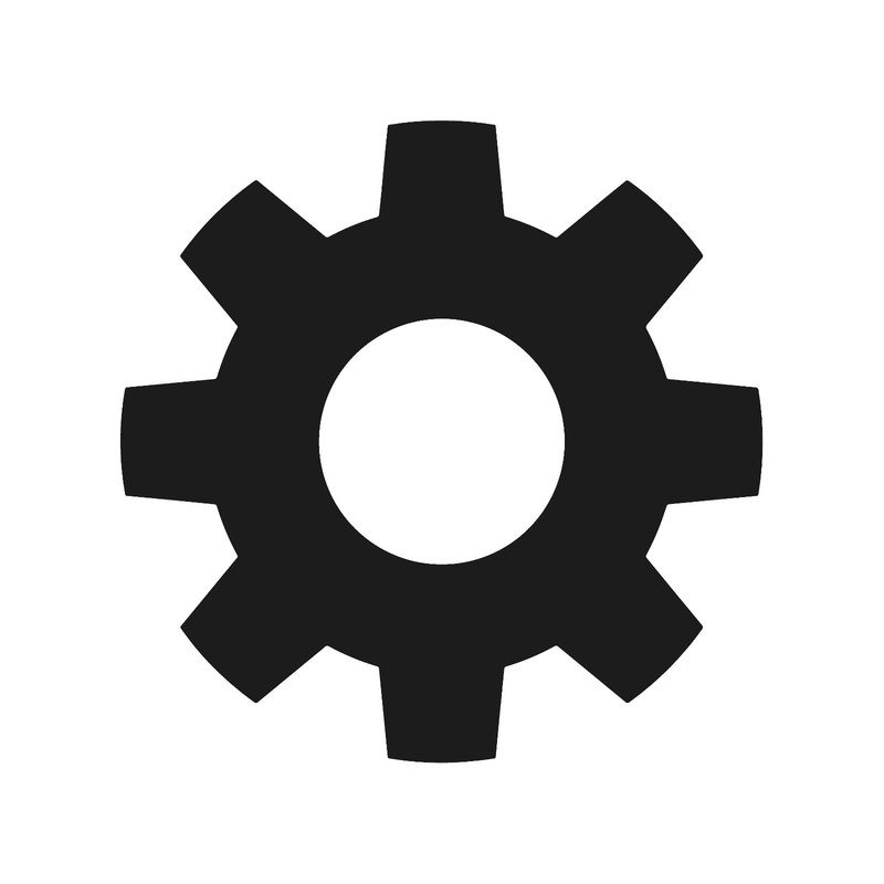 Gear Shape Vinyl Decal Shape Sticker