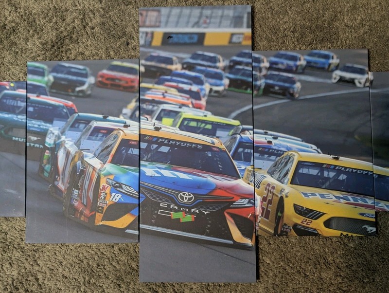 Kyle Busch NASCAR Canvas Motor Speedway Pictures wall Decorations Track of Race