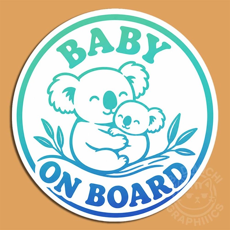 Cute Koala Baby on Board Car Sticker kawaii Vinyl sticker 5.5×5.5