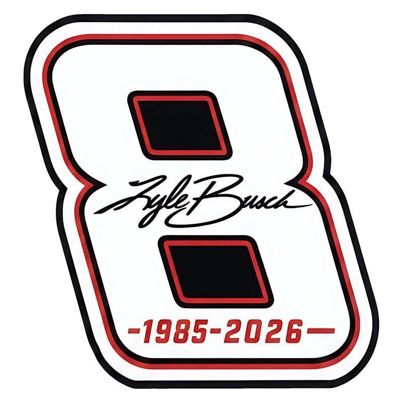 Kyle Busch Decal NASCAR / Number 8 Tribute Commemorative Vinyl Sticker