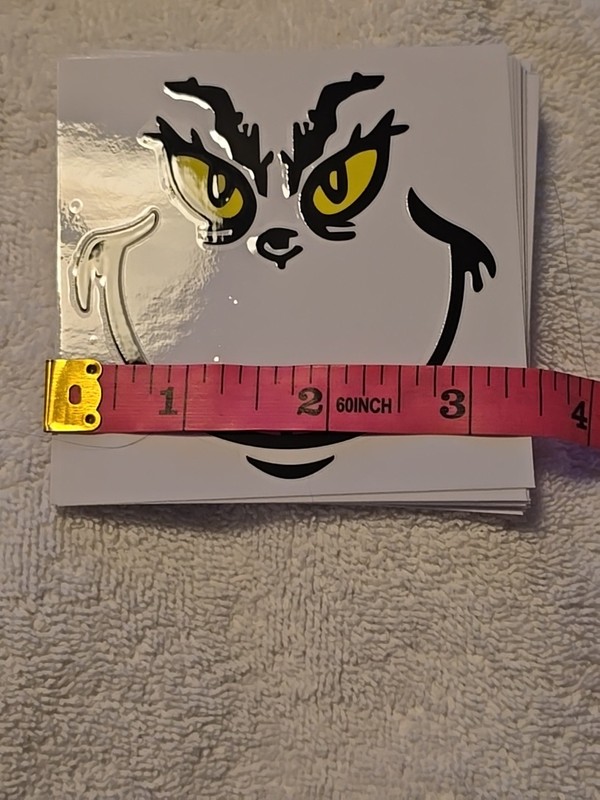 Grinch 30 Pack Transparent Stickers 3 1/2" X 3 1/2" gallery