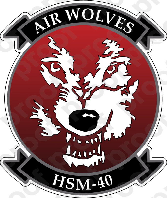 STICKER USN HSM 40 Air Wolves