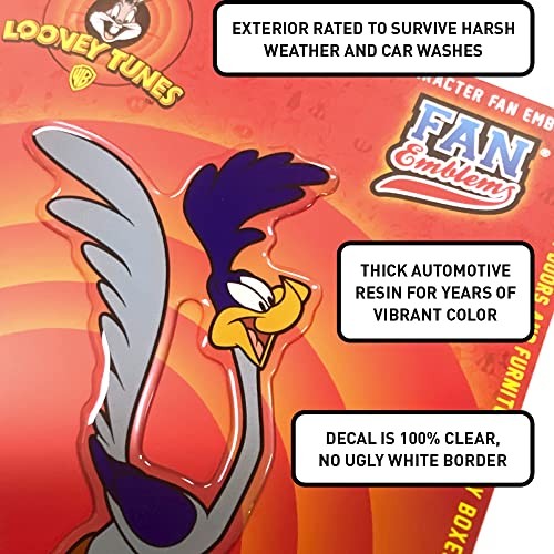 Fan Emblems Road Runner Car Decal, Classic Looney Tunes Character (Automotive Do gallery