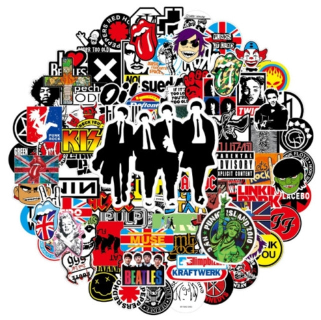 100PCS Rock Band Stickers Lot Punk Music Heavy Metal Bands Sticker Decal gallery