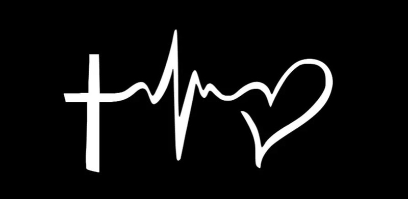 FAITH HOPE LOVE Vinyl Decal Sticker Car Window Wall Bumper Symbol Heart Cross 6″