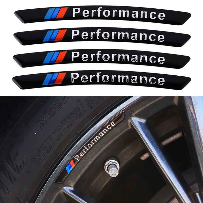 Wheel Stickers Compatible with 1 2 3 4 5 6 7 Series x1 x2 x3 x4 x5 x6 x7 (Bla…