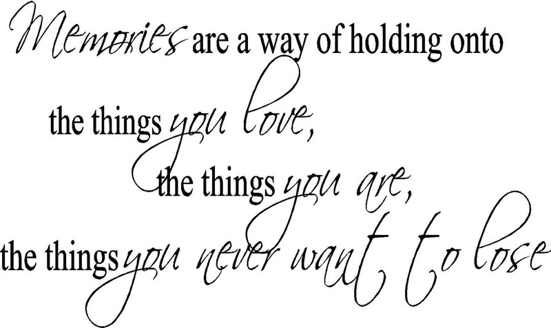 MEMORIES NEVER WANT TO LOSE Vinyl Lettering Words Wall Decal Decor Sticker