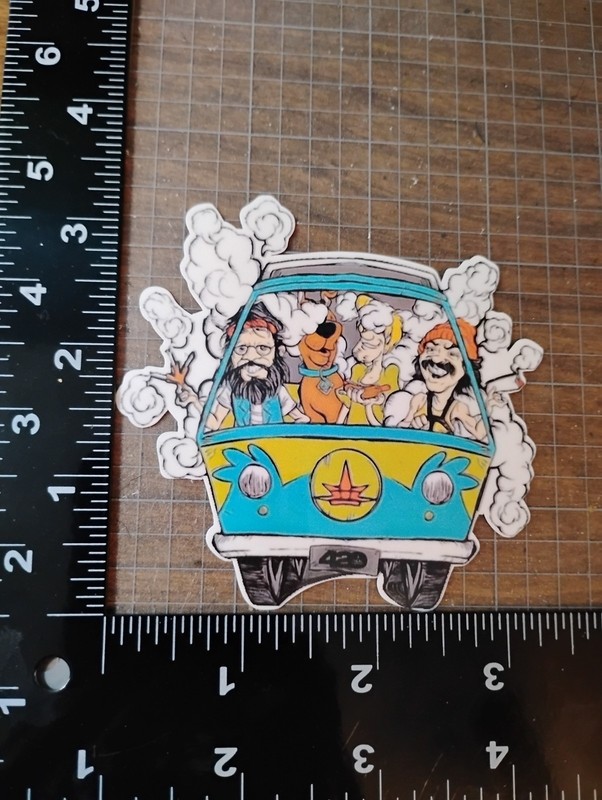 420 Scooby-Doo Mystery Machine Hot Box Funny Stoner Humor Vinyl Sticker
