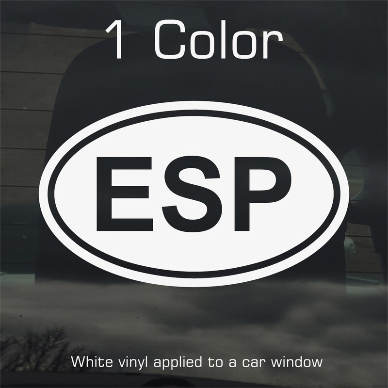 Spain ESP Oval Country Code Vinyl Decal Sticker for Car Window Laptop & Gifts gallery