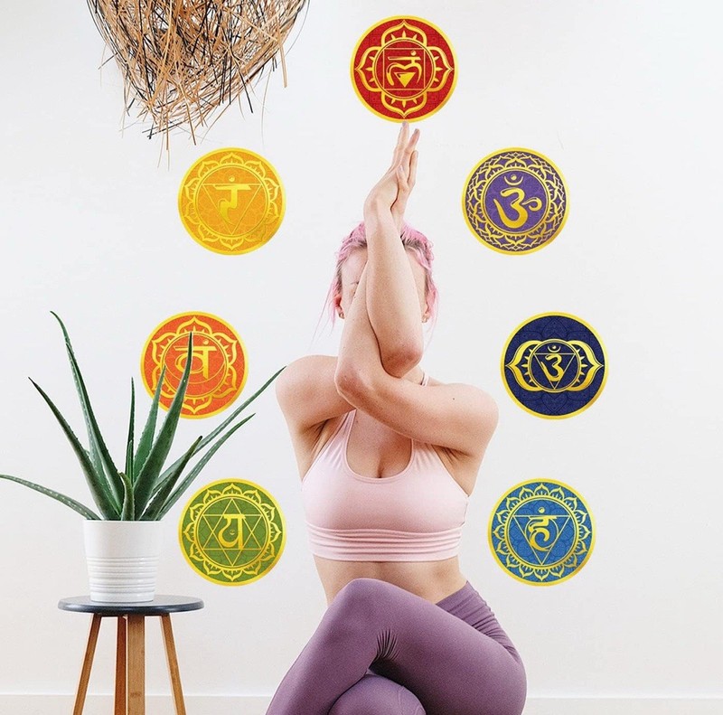 Maydahui 7 Sheets Chakra Wall Stickers Yoga Zen Meditation Room Wall Decals gallery