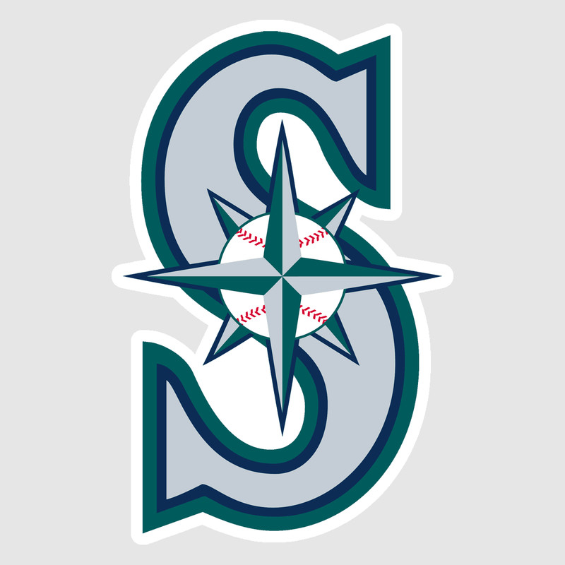 Seattle Navy Teal Baseball Weather Resistant Vinyl Sticker/Decal 01