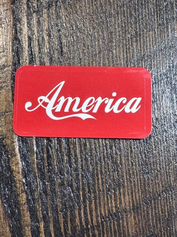 Patriotic sticker – America – Red Decal 2”