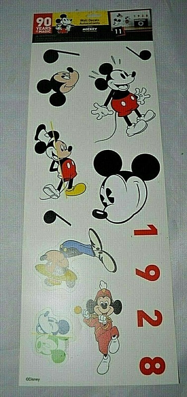 NEW 90 Years Of Magic Disney 1928  MICKEY MOUSE WALL DECALS AUTOCOLLANTS