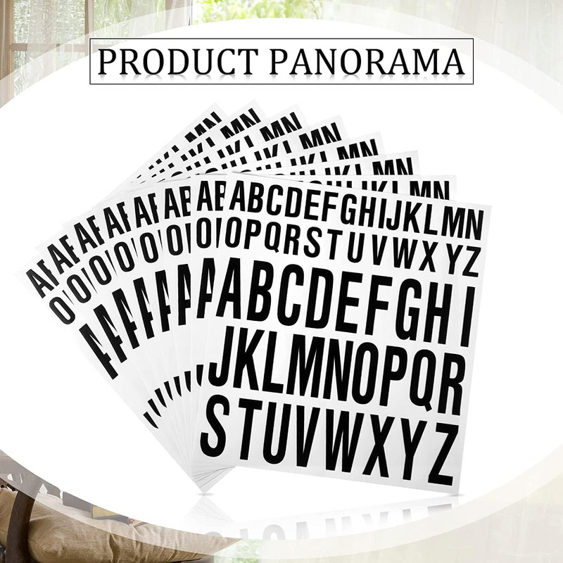 10 Sheet Self Adhesive Letter Stickers, 2 Inch+1 Inch Vinyl Stick on Letters Cap gallery