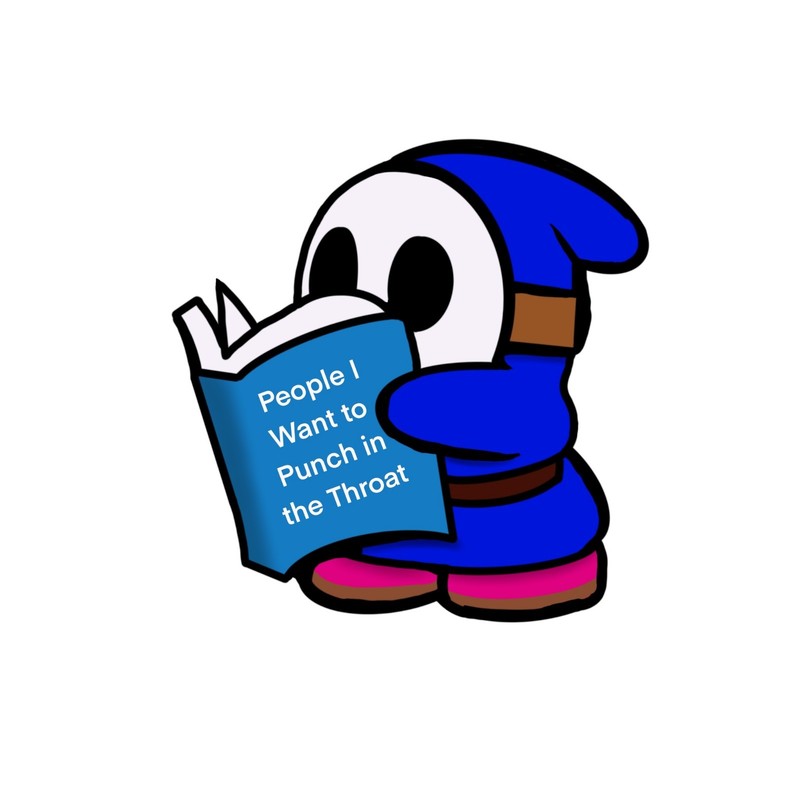 Laminated, Water Resistant, Shy Guy Reading A Book Sticker gallery