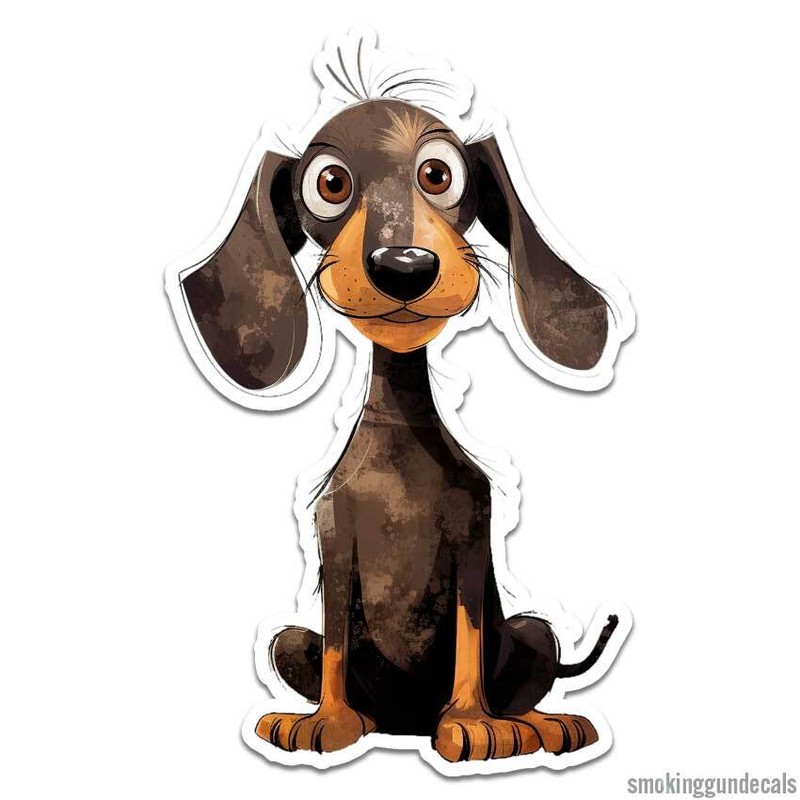 Cute Puppy Dog, Vinyl Decal Sticker, Indoor Outdoor, 3 Sizes, #12423