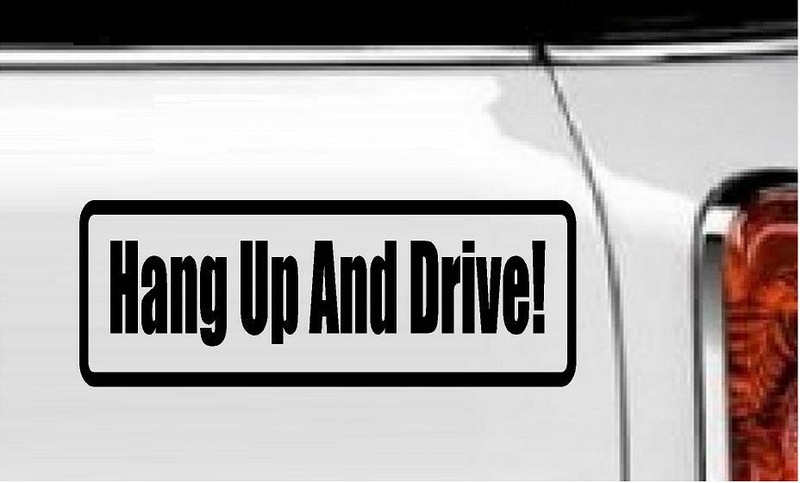 Hang Up and Drive! Vinyl Decal Home Décor 3″ x 8″