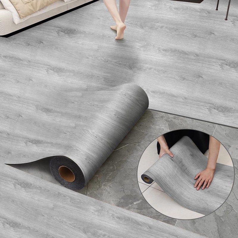 Luxury Thicken Wood Grain Peel and Stick Floor Tiles Self-Adhesive Vinyl Floo…