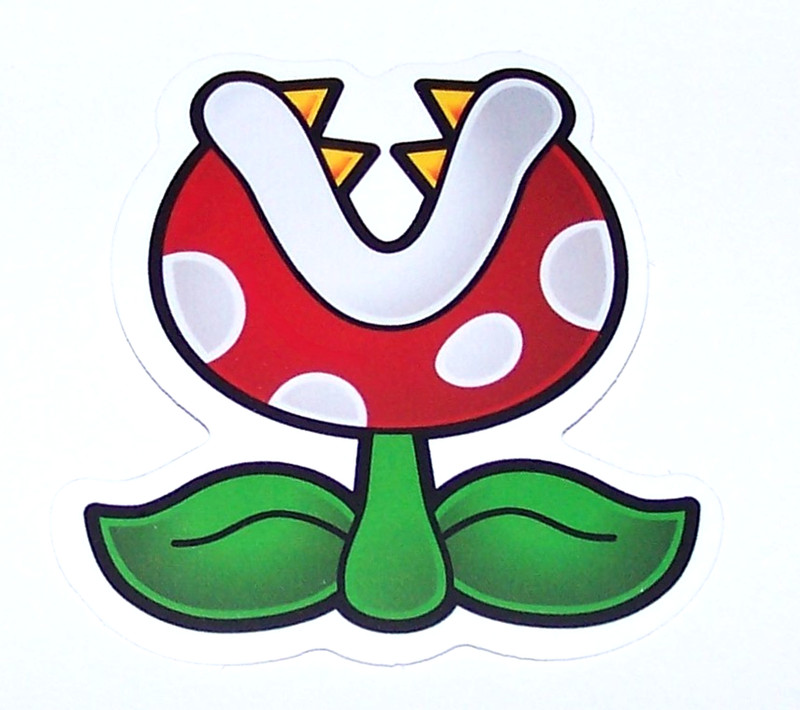 Super Mario Bros. Cut Sticker Decal Movie Nintendo Video Game Piranha Plant