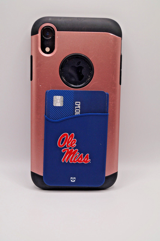 Universal Adhesive Pocket Stick On Phone Wallet Card Holder Ole Miss gallery