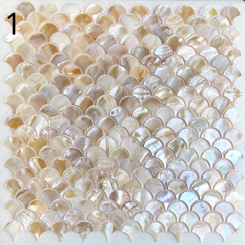 30x30cm Natural Shell Mosaic Tile Wall Sticker Living Room Background Wall Decor