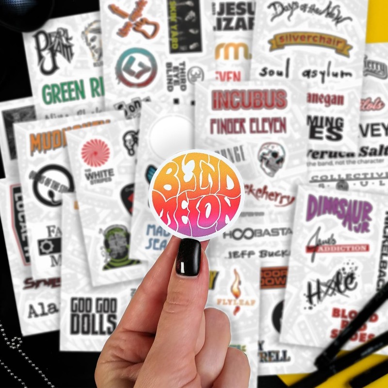 100PCS Grunge Rock Band Stickers Waterproof Vinyl Decals for Laptop gallery