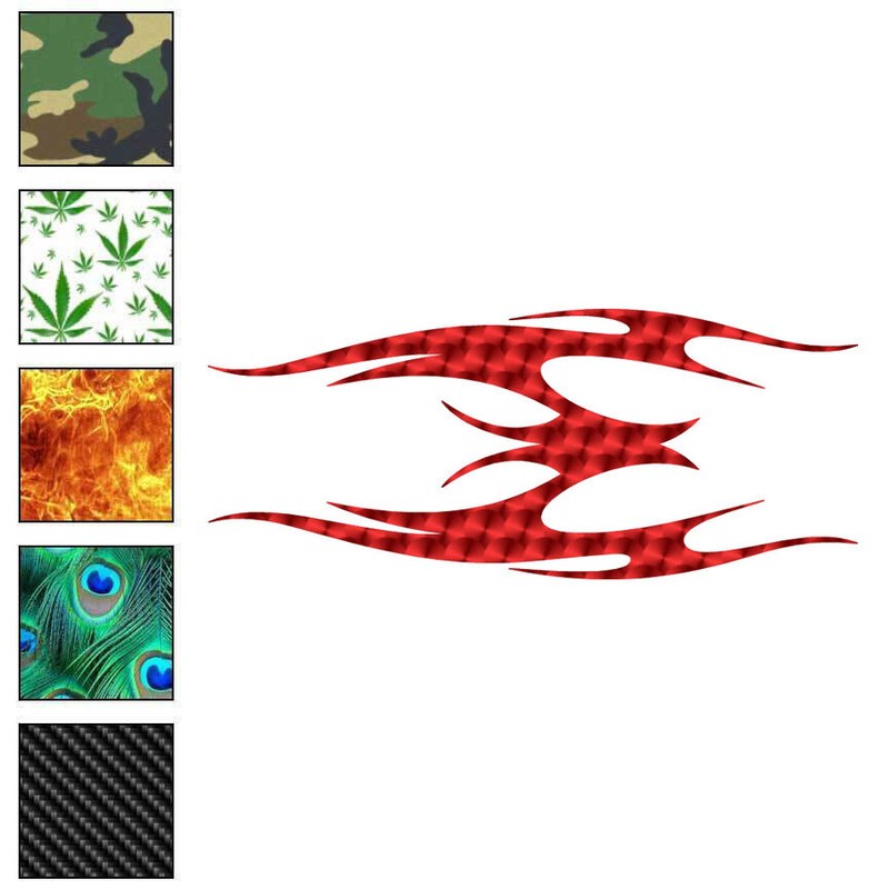 Tribal Fire Flames, Vinyl Decal Sticker, 40 Patterns & 3 Sizes, #7416