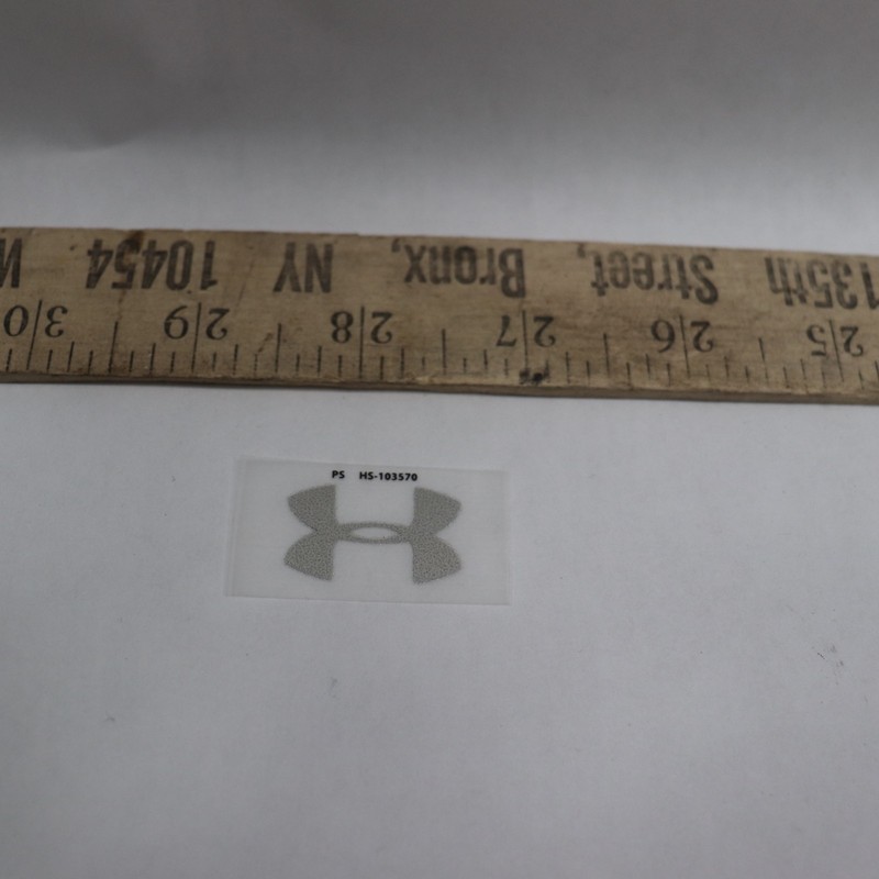 (1050-Pk) Avery Dennison Under Armour Decal Stickers Metallic Silver 1" 