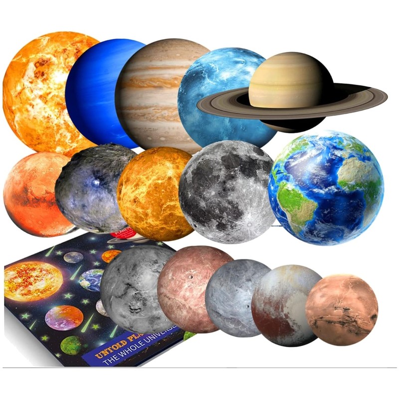 Glowing Planets Wall Decor - Glow in the Dark Stars for Kids