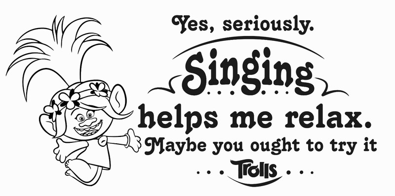 Vinyl Trolls World Tour Movie Quotes Poppy Home Living Room Vinyl Wall Art Decal