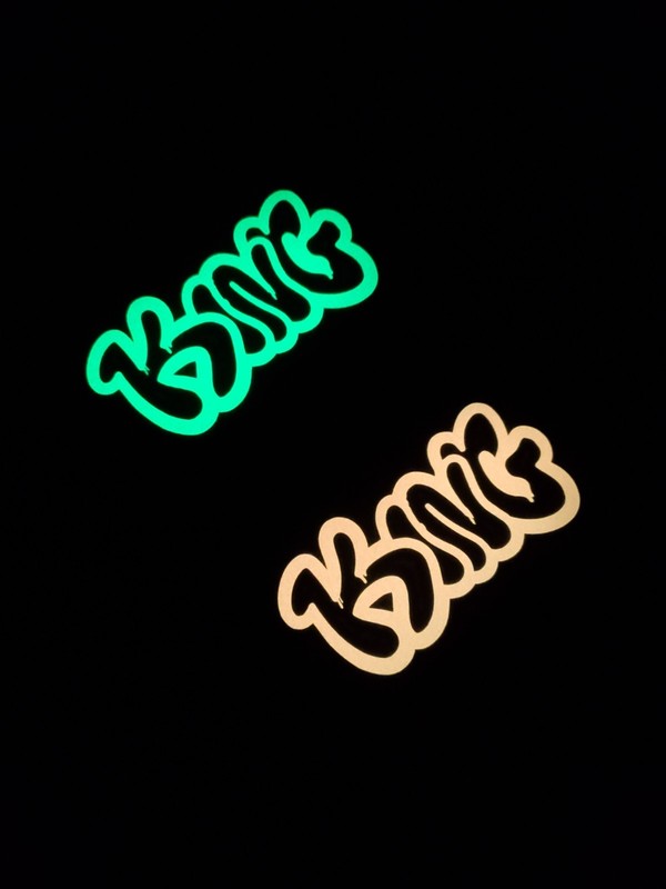 Glow In The Dark KING Vinyl Decal Graffiti Style Drippy Sticker Bright Orange gallery